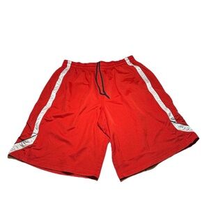 Nike Dri Fit Vented Gym Shorts Men Sz XL Basketball Sports Red White Track Y2K